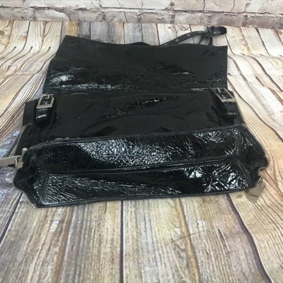 Kooba Black Patent Leather Messenger Crossbody Bag - Picture 5 of 9